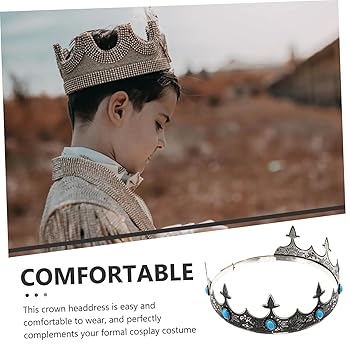 Amazon.co.jp: TINEASUR ティアラ 男性用クラウンプロップ 男の